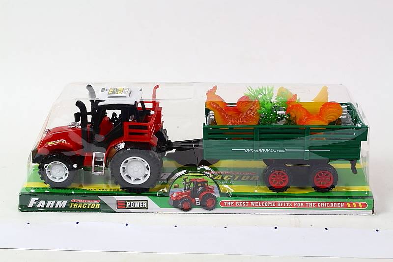 TRAKTOR  Z PRZYCZEPĄ 38CM  13688