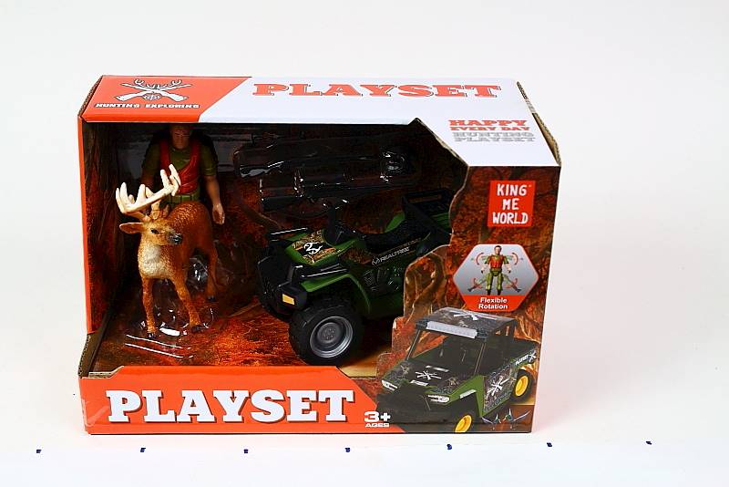 POJAZD QUAD Z MYŚLIWYM I JELENIEM 13047