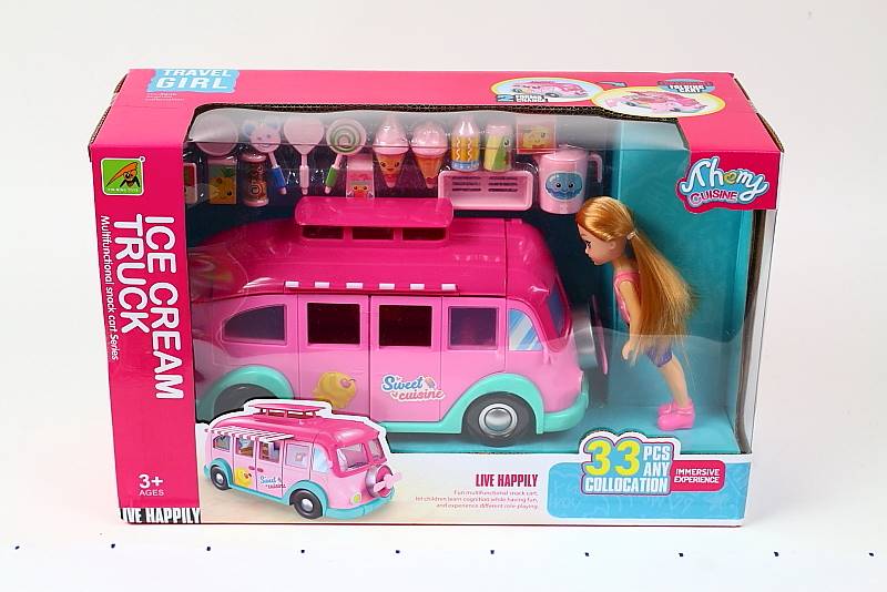 FOOD TRUCK Z AKCESORIAMI DLA LALKI  12200