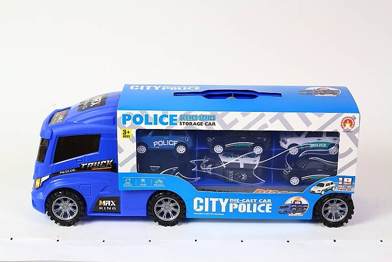 CIĄZARÓWKA POLICYJNA Z AUTAMI 73218