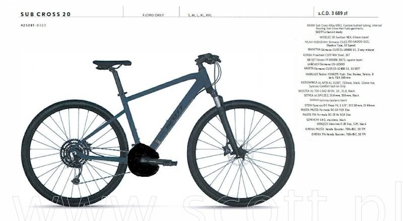 Rower Scott Sub Cross 20 fjord grey XL   4253818323012