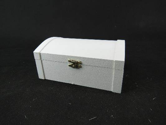 Szkatułka drewniana biała/24