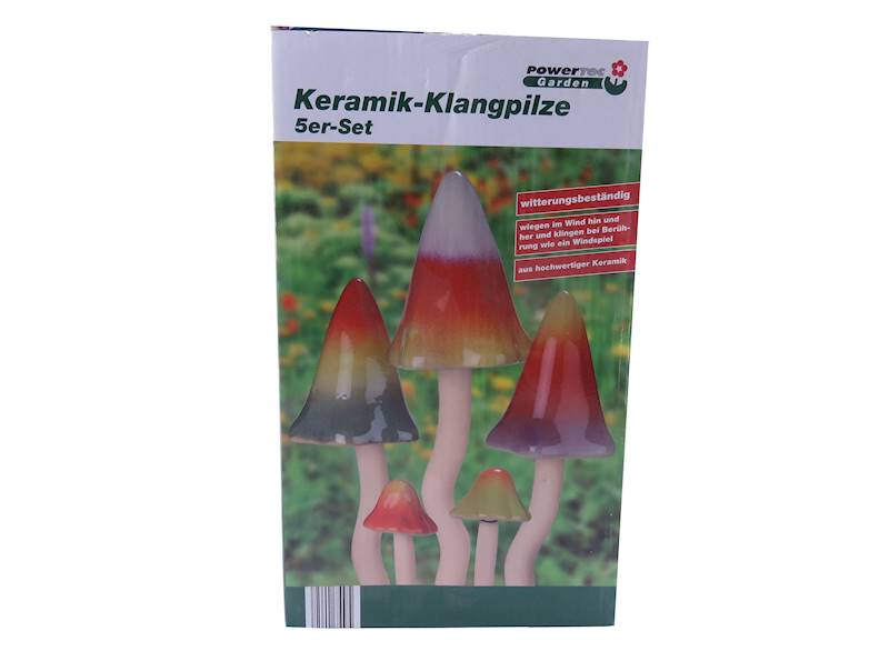 Grzyby ceramiczne dzwonki ogrodowe