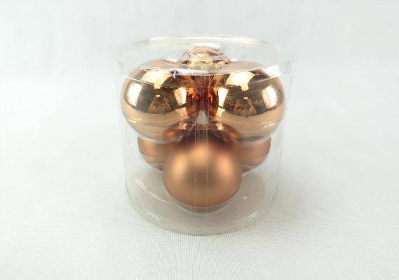 Bombki szklane 6 szt 8 cm mix