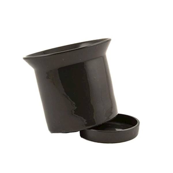 Doniczka z podstawką czarna 22 cm