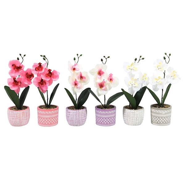 Sztuczna orchidea w doniczce 28 cm/12
