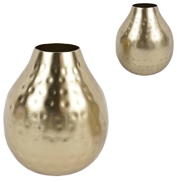 Wazon metalowy złoty 14 cm