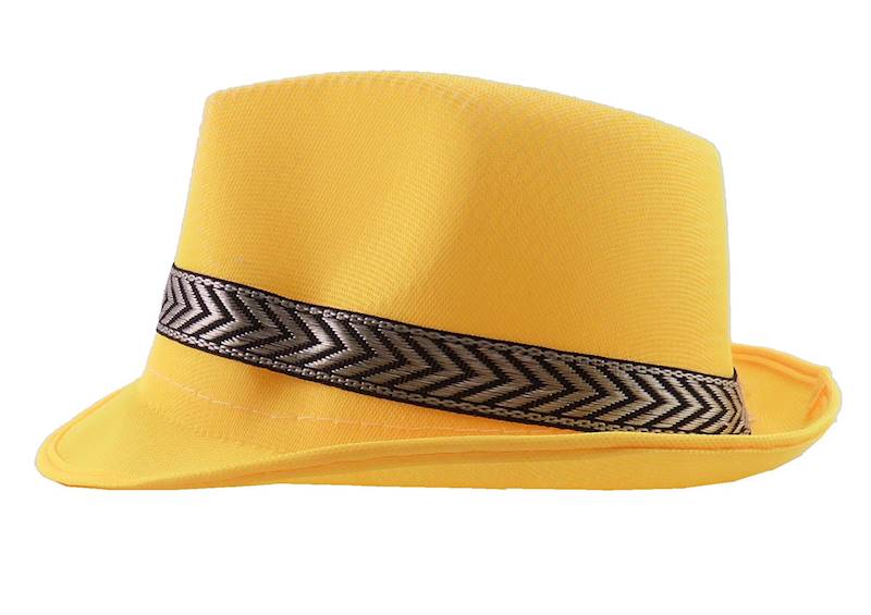 Kapelusz trilby żółty/300
