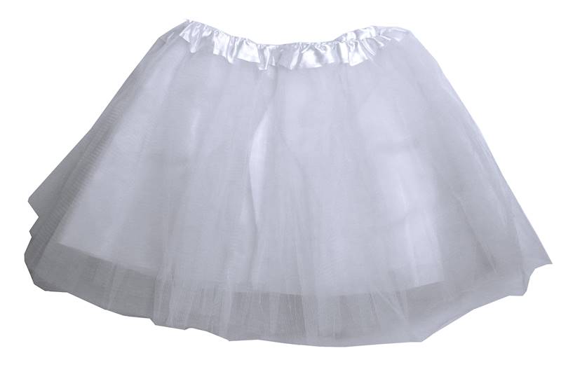 Spódnica tiulowa z podszewką 30  cm biała/200