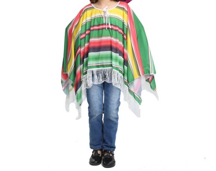 Poncho dla dzieci zielone/36