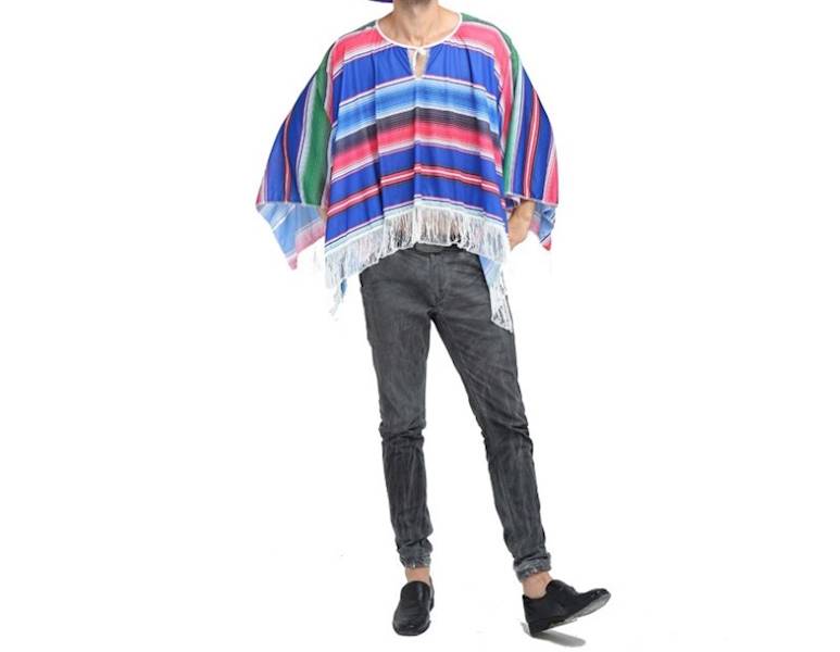 Poncho dla dorosłych niebieskie/30
