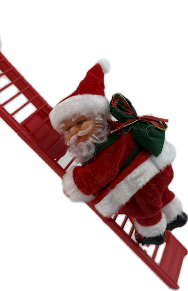 Mikołaj na drabinie na baterie/50