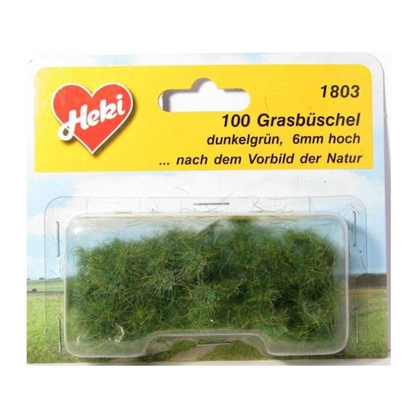 Kępy trawy ciemnozielonej 5-6 mm 100 szt HEKI 1803