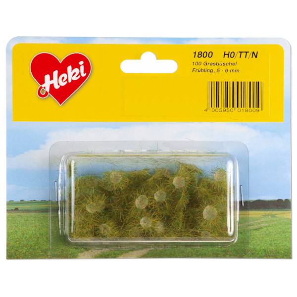 Kępy trawy wiosennej 5-6 mm 100 szt  HEKI 1800