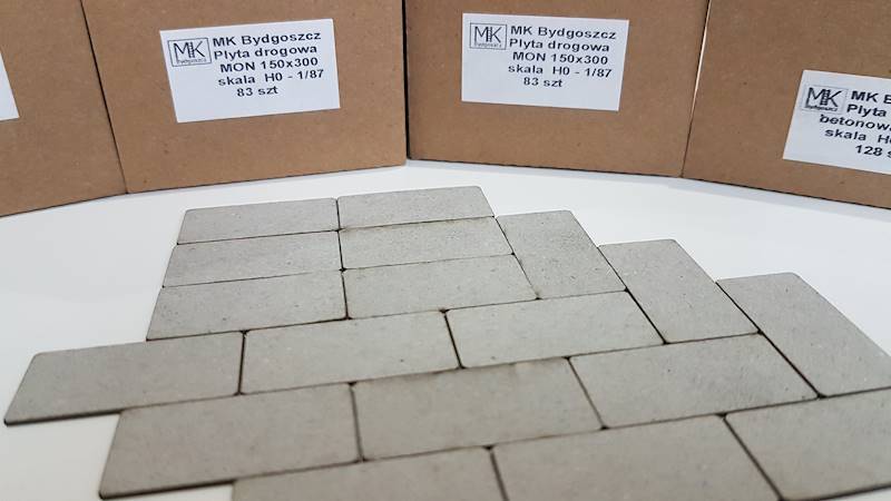 Płyta drogowa betonowa MON 150x300 H0 86 sztuk
