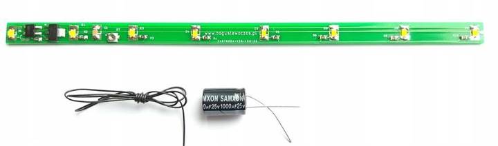 Led- Oświetlenie wagonów 9 LED 20,5 cm  H0