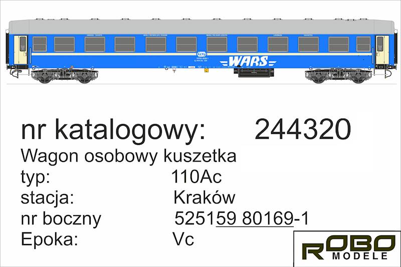 Wagon kuszetka 110Ab Kraków ROBO 244320 WARS