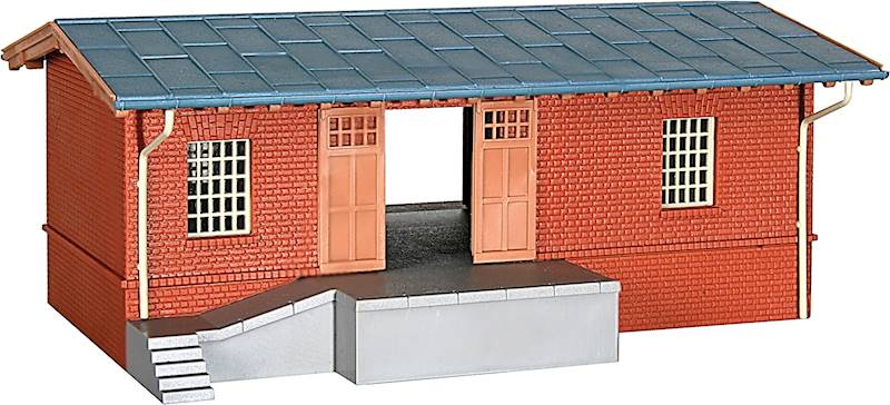 Magazyn kolejowy z rampą H0 Kibri 39306