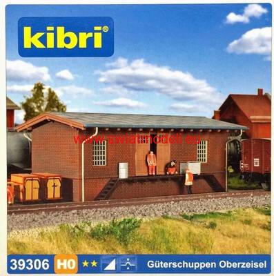 Magazyn kolejowy z rampą H0 Kibri 39306