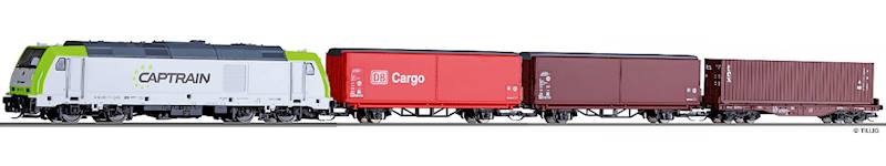 01448 Tillig Zestaw startowy TRAXX towarowy TT