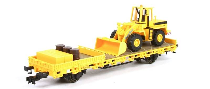 Wagon tow. platforma z ładowarką  H0 Kibri 26274