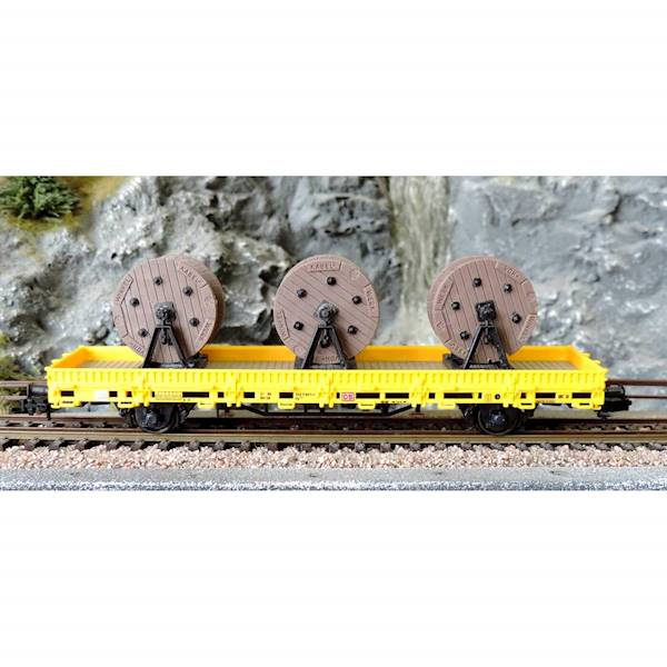 Wagon tow. platforma z 3 szpulami  H0 Kibri 26269
