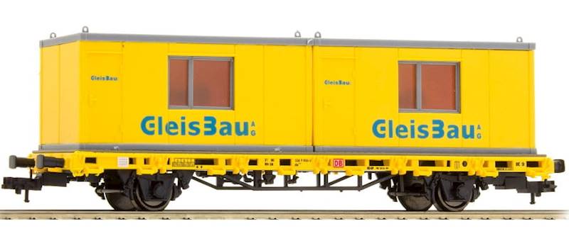 Wagon tow. platforma z kontenerem  H0 Kibri 26268