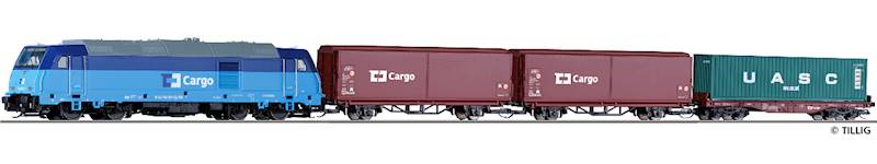 01449 Tillig Zestaw startowy TRAXX towarowy TT
