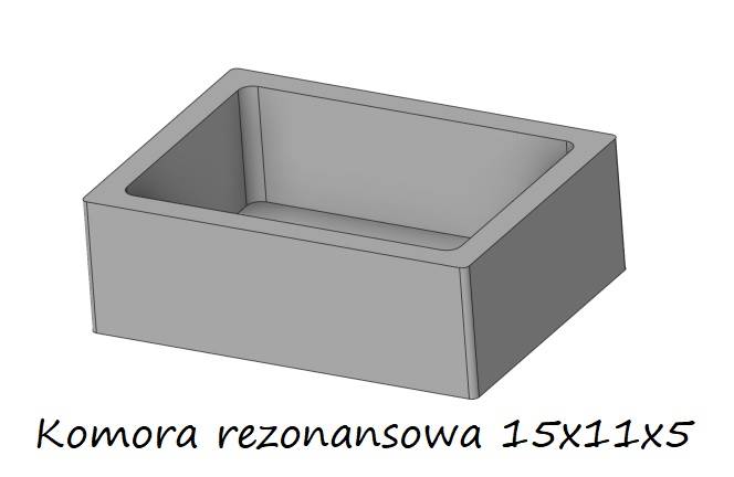 Komora rezonansowa 15x11x5mm do głośnika TT/ H0 UV