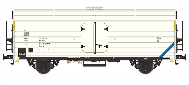 502157 Tillig Wagon chłodnia Ibhs-x PKP ep.IVc H0
