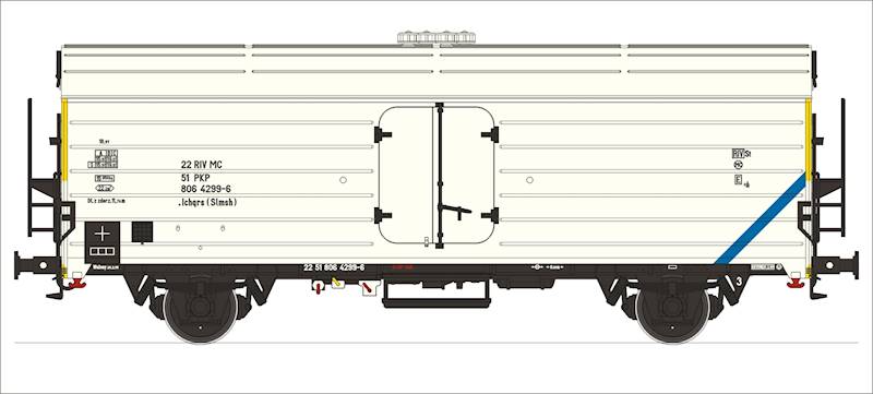 502155 Tillig Wagon chłodnia Ichqrs, PKP ep.IVa H0