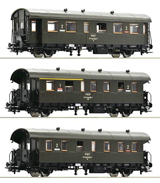 Zestaw 3 wagonów osobowych 1 i 2 kl. H0 Roco 74019