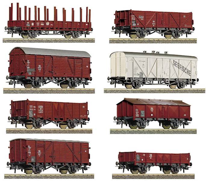 Zestaw 8 wagonów towarowych DB Roco 44002 H0