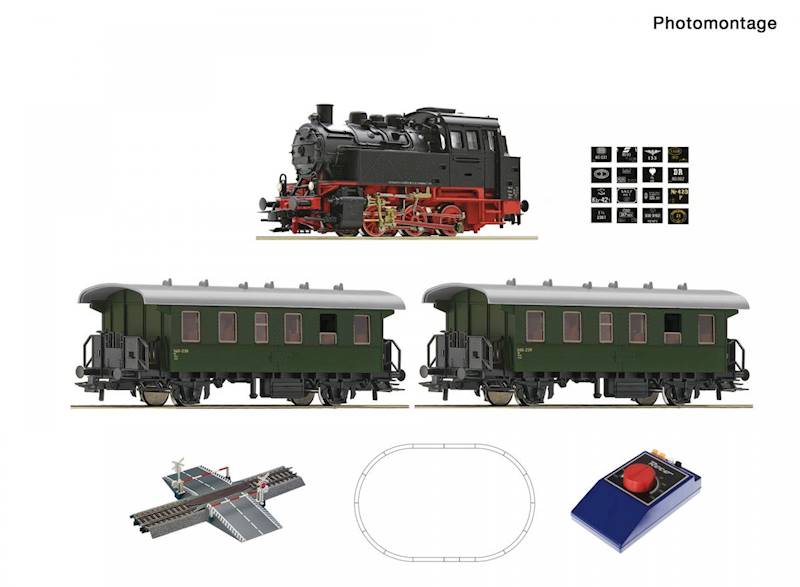 Zestaw start. Parowóz z wagonami oso.DB Roco 51161