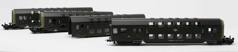 Czterowagonowy zespół piętrowy Bhp PKP H0 HRS4387