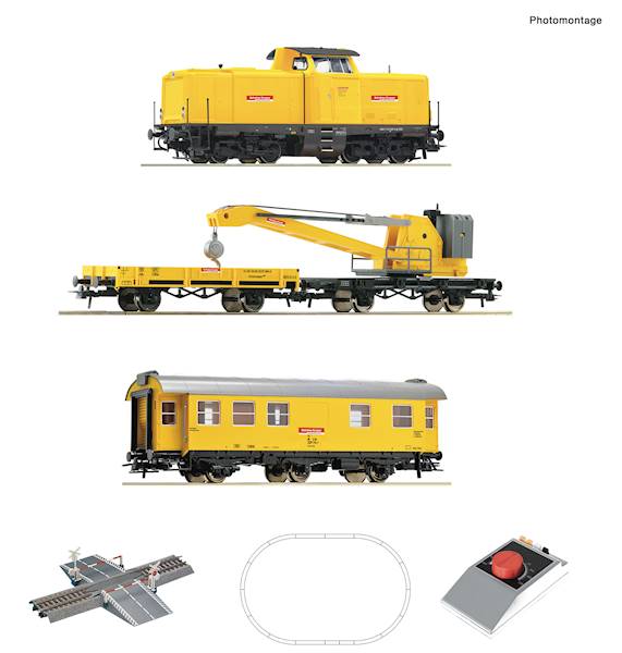 Pociąg techniczny z dźwigiem i BR 212 Roco 5100002