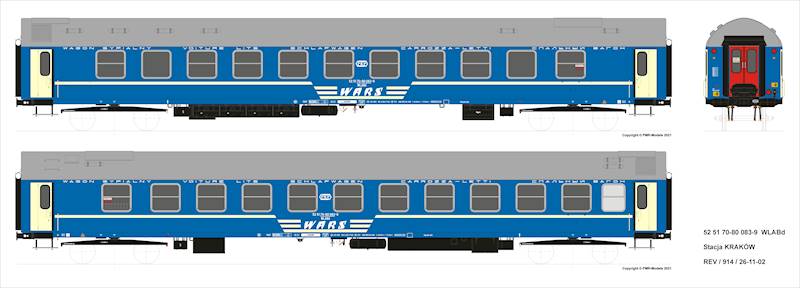 502251 Tillig Wagon sypialny WLABd PKP ep.Vc H0
