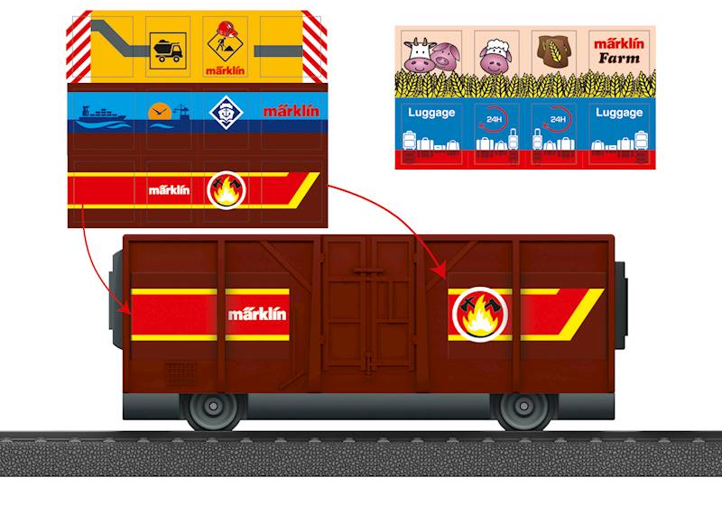 Marklin 44143 Wagon węglarka, z naklejką do MMW