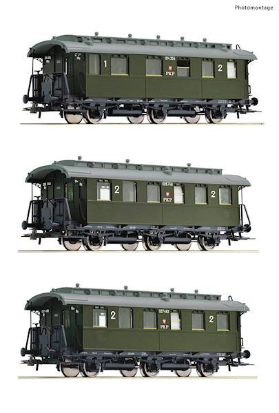 Set 3 wagonów pasażerskich PKP III H0 ROCO 6200059