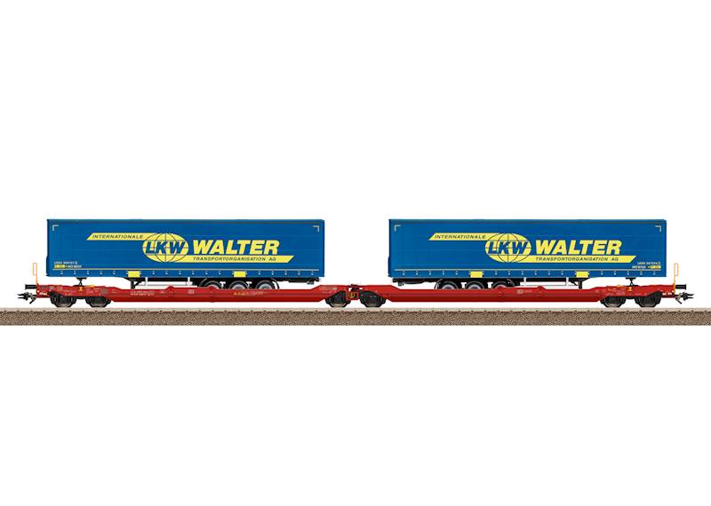 Sdggmrss 738 Wagon z podwójną kiesz. Trix 24470 H0