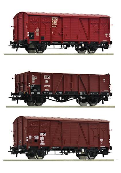 Set 6 wagonów towarowych  OPW III H0  ROCO 6600098