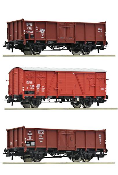 Set 6 wagonów towarowych  OPW III H0  ROCO 6600098