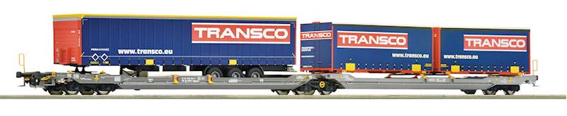 Wagon platforma podwójna, HUPAC H0 Roco 6600113