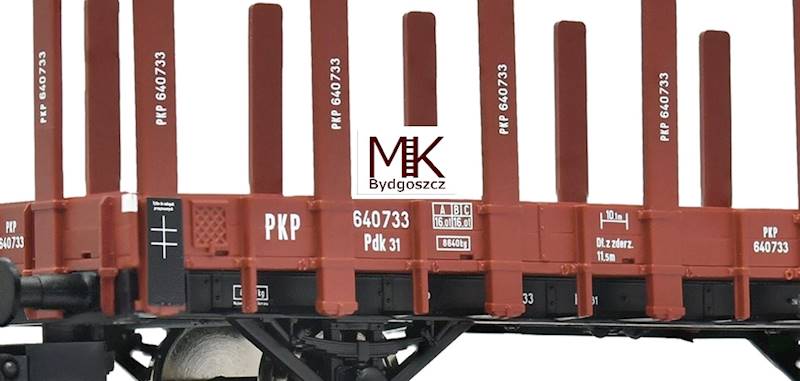 Wagon z kłonicami typu Pdk 31 Roco 6600148 H0