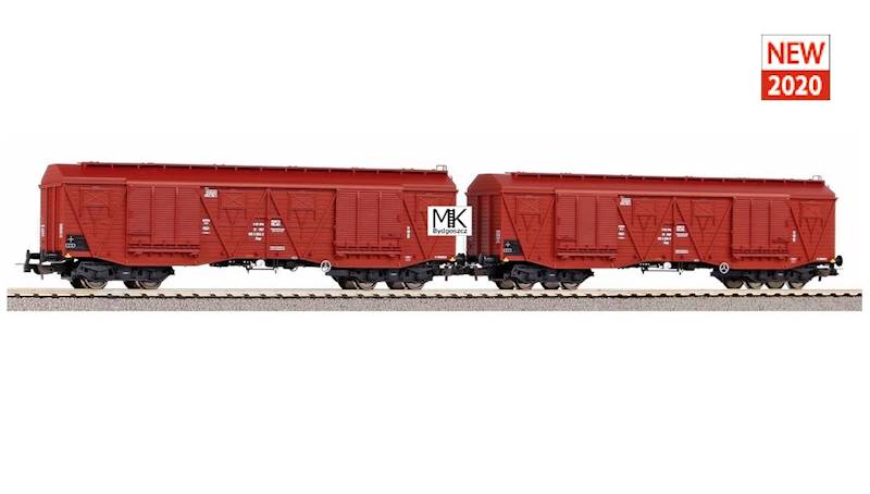2 x wagon towarowy kryty typ 401Ka H0 PIKO 58376