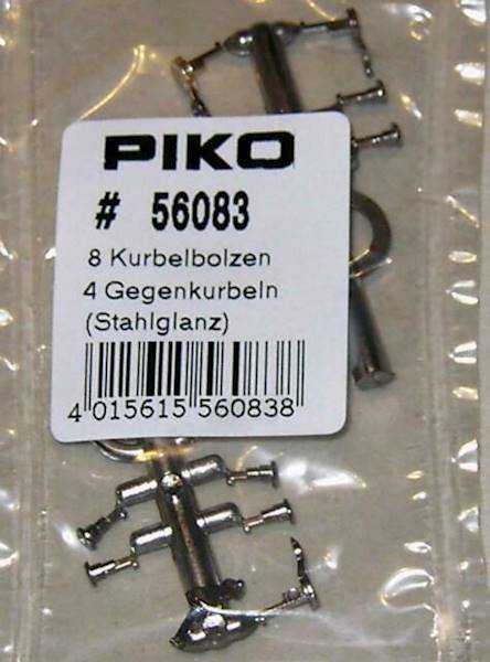 Czopy korbowe 8x+ Korbowody 4x srebrn PIKO 56083