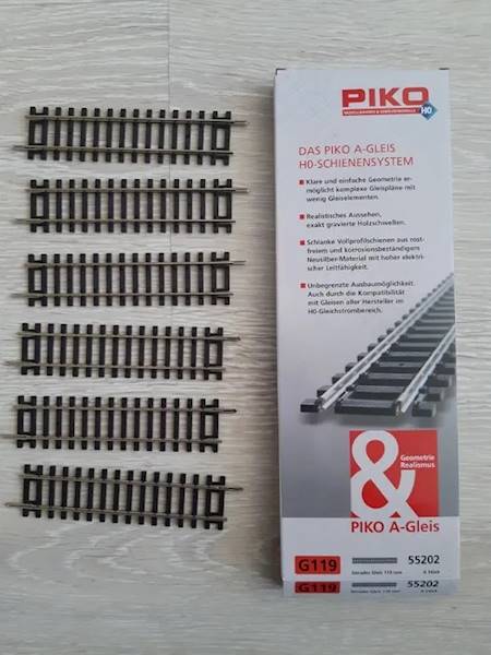 Tor prosty 107 mm G107  H0 PIKO 55204