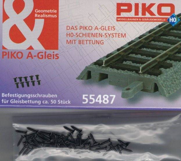 Wkręty do torów z nasypem  (50szt) H0 PIKO 55487