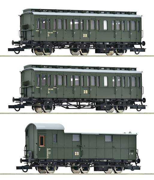 Set 3 wagonów pasażerskich H0 DR  Roco 6200130