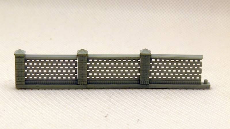 Ogrodzenie z białej cegły skala H0 1/87  MKB087OBC